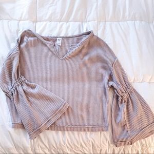 Free People crop bell sleeve sweater